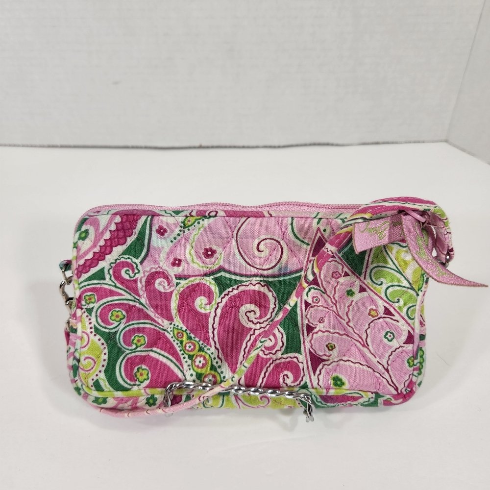 Vera Bradley wristlet pinwheel pink cotton zippered - Picture 1 of 10